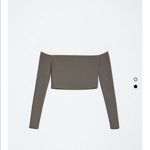 Zara TRF Long Sleeve Crop Top